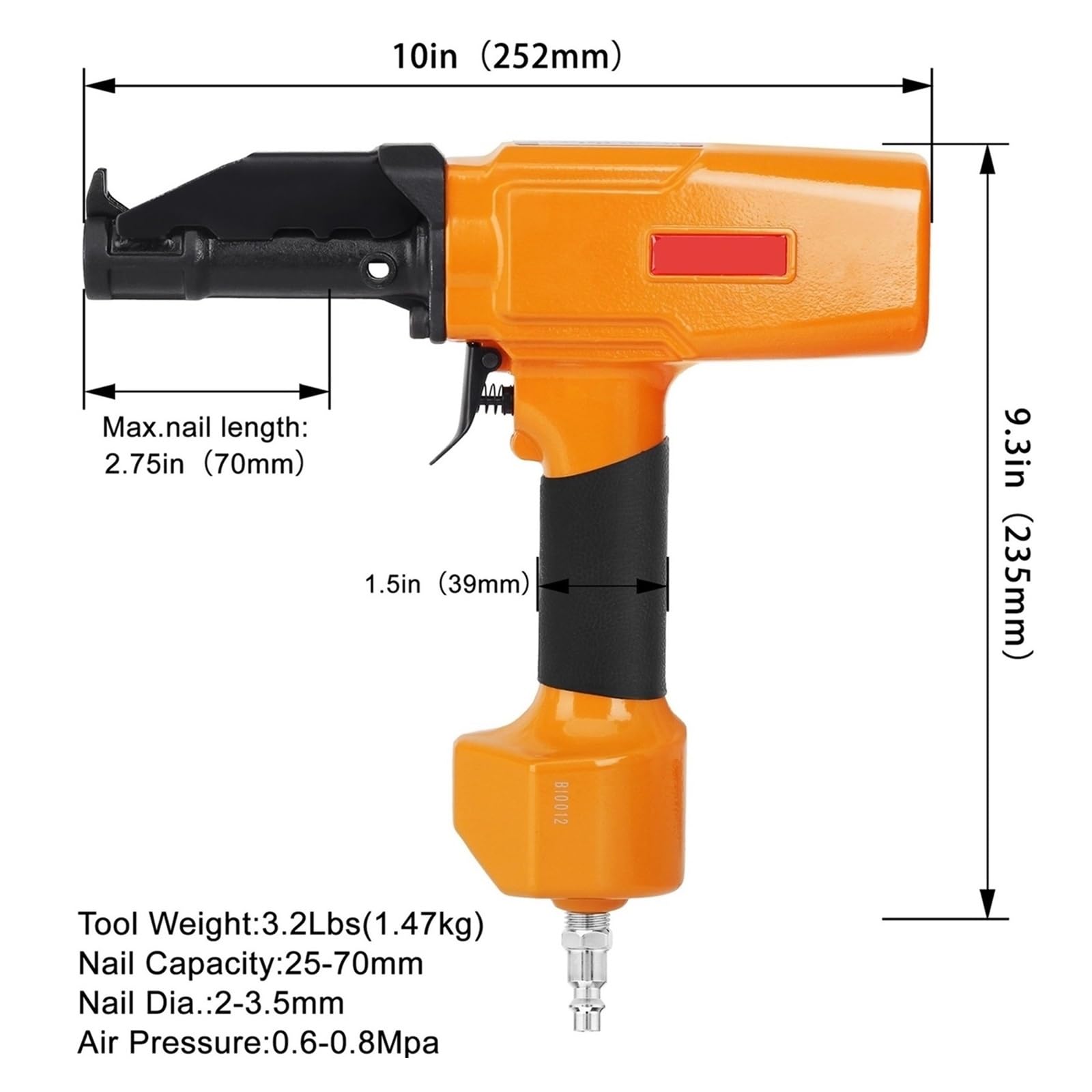 Grapadora profesional para trabajos pesados Extractor de uñas aire, herramienta neumática profesional for uñas, desuñar, uso valla paleta madera