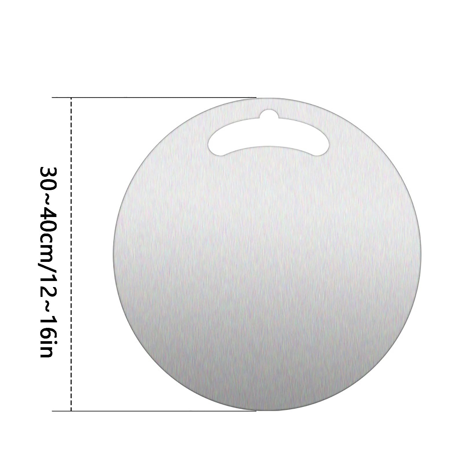 Tabla de Cortar de Acero Inoxidable, Tablas de Cortar Acero Inoxidable, Antideslizantes, Mango Colgante(30 * 30cm/12 * 12in)