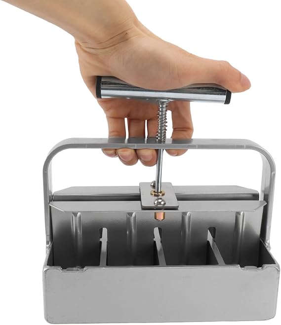 Soil Blocker, Manual 8 Cell Soil Block Maker with Comfortable Handle and 3 Sizes Seed Pins, 1.6inch Block Handheld Soil Blocking Tool for Seed Starting Transplanting Germination