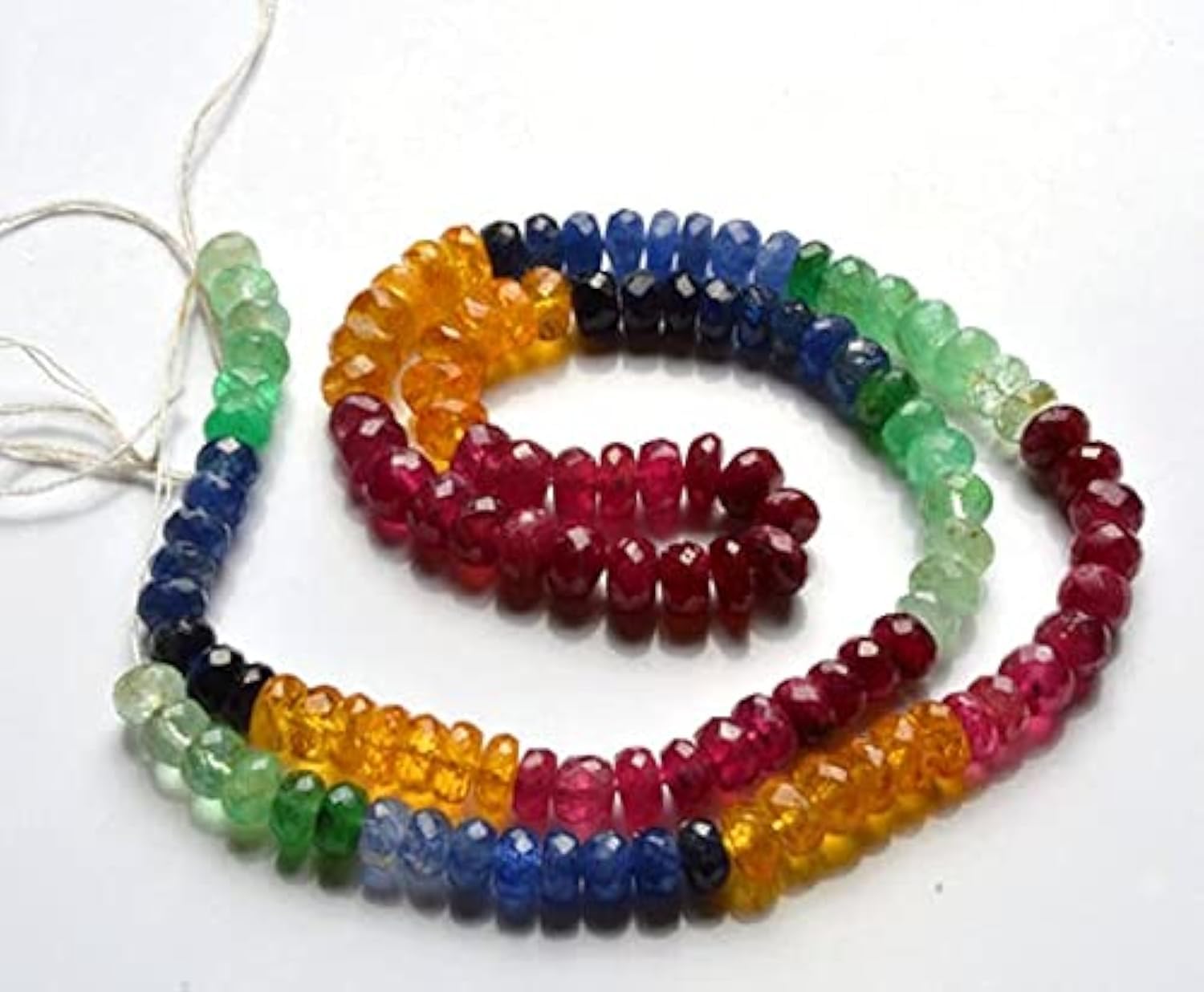 Saphir bleu et rubis en rondelles de 3.5 mm pour fabriquer vos bijoux d'été personnalisés