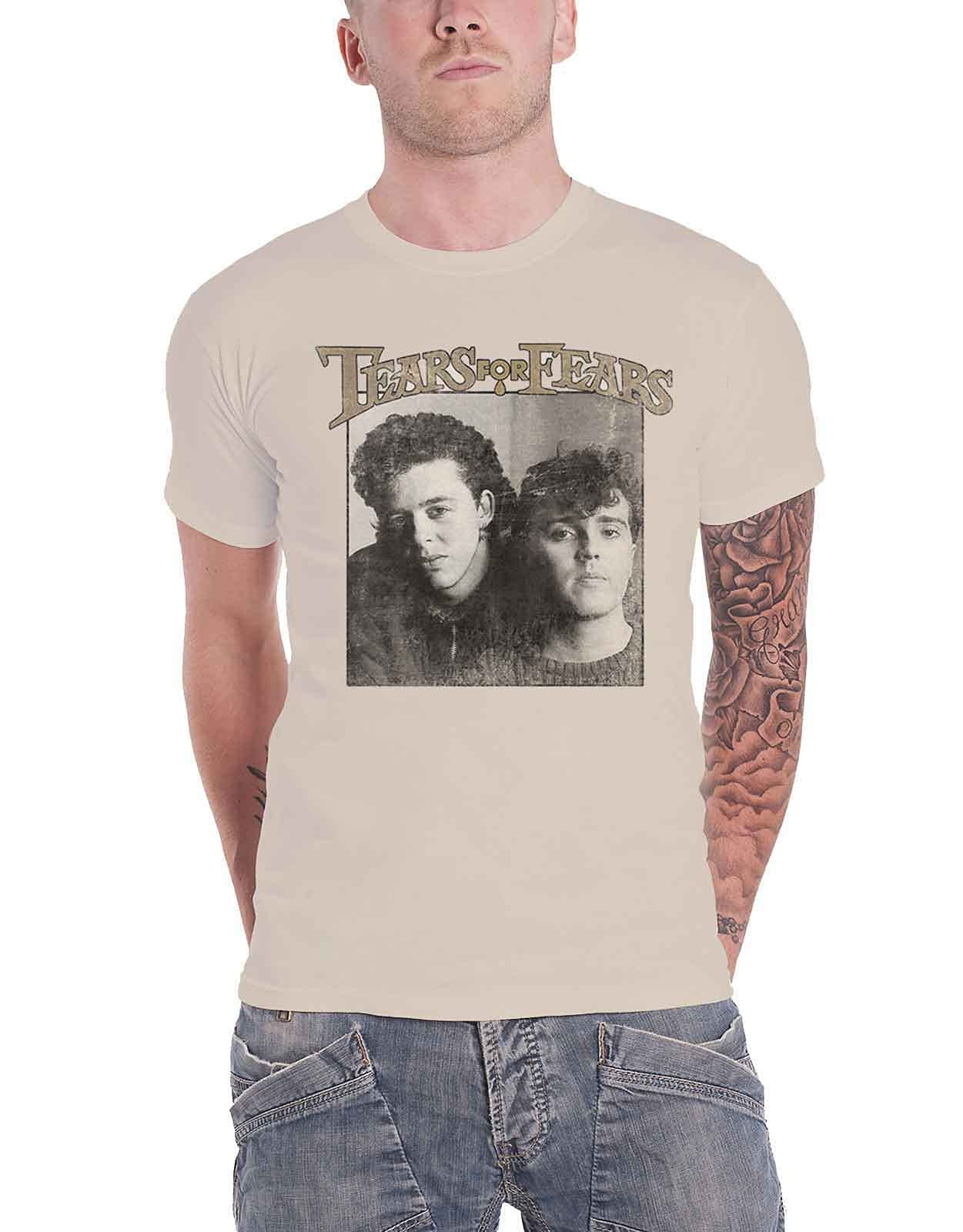TEARS for Fears Throwback Photo Band Logo T-Shirt - Natural S