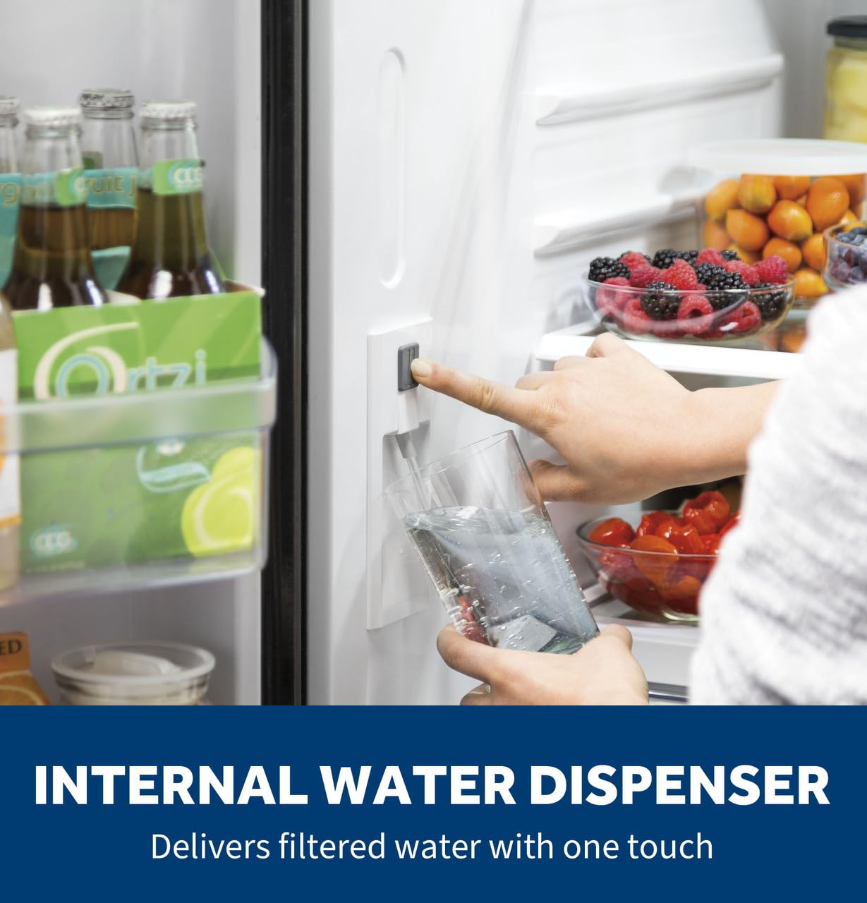 GE PROFILE 21.9 cu. ft. Counter Depth French Door Refrigerator w/Internal Dispenser in Fingerprint Resistant Stainless on Fridge.com