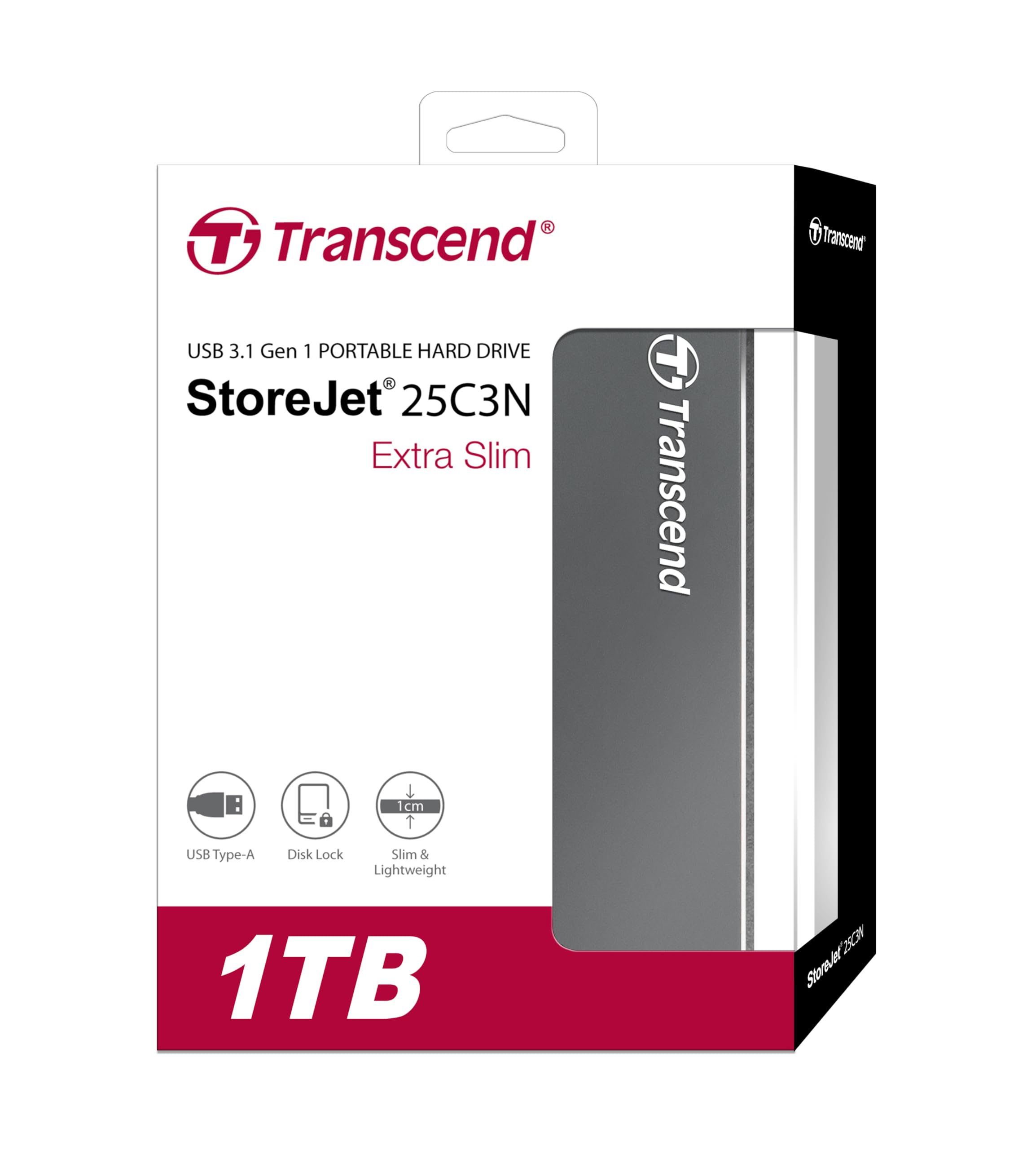 Amazon | Transcend USB3.0/2.0 2.5インチ スリムタイプ ポータブルHDD
