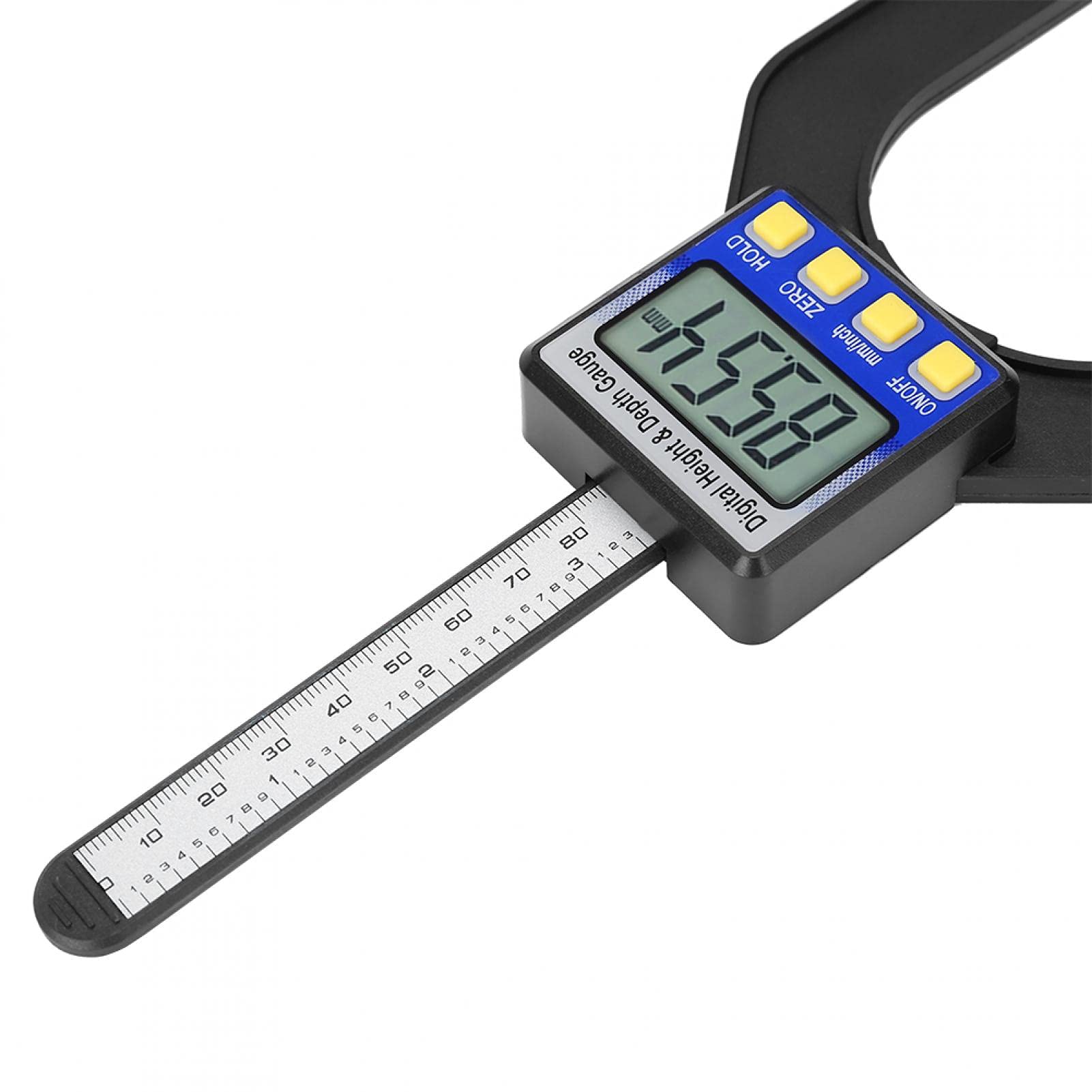 Medidor de profundidad digital 0-80 mm con base magnética para sierra de mesa