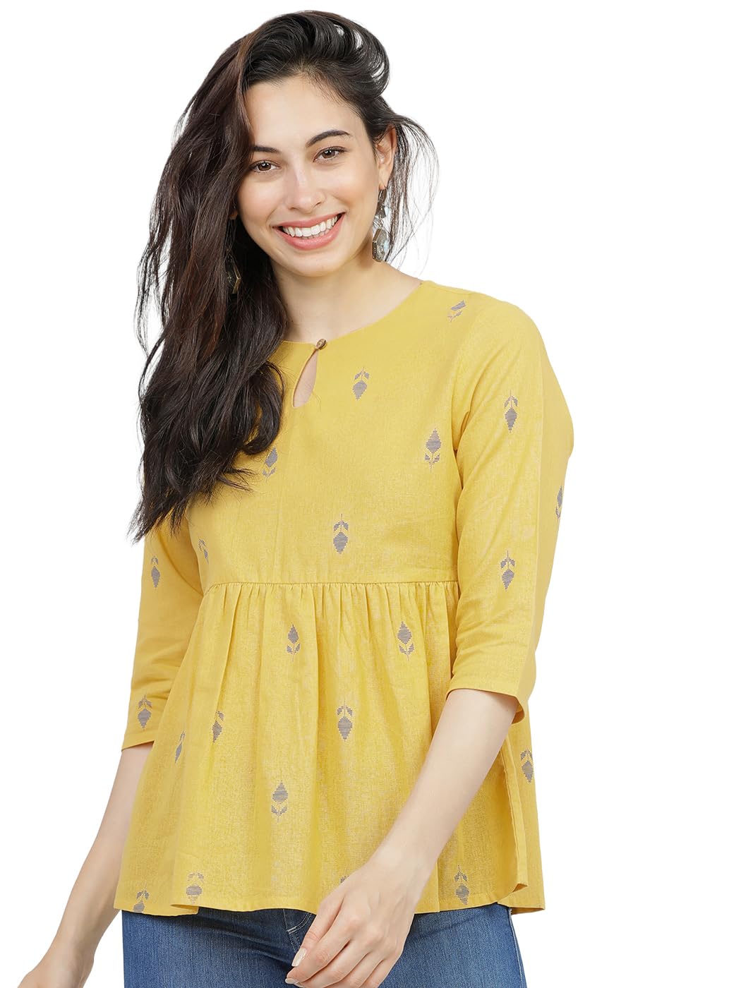 vishudh Women's Ethnic-Inspired Top | Soft, Comfortable & Stylish | | Perfect for Casual & Chic Outfits-picture-23