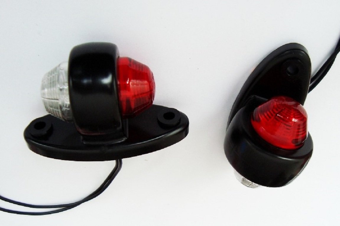 Web Truck Set Feux De Gabarit Rouge/Blanc - Feux Position Et Marquage Latéral Pour Camping-Car Caravane