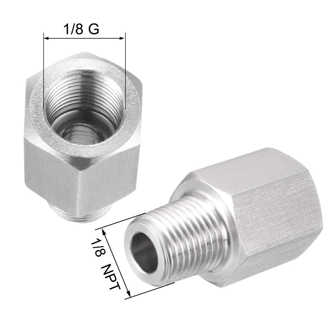 sourcing map Reduzierrohrverschraubungsadapter 1/8 NPT-Stecker auf  