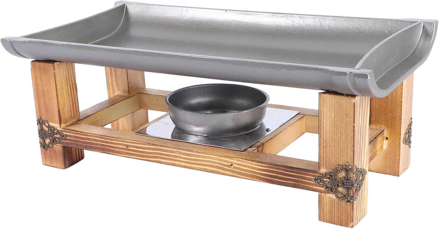 IMIKEYA Non-stick Barbecue Plate Portable Multifunctional Fish Roast Grill Joint Rack Japanese-style Design Small for Indoor and Outdoor Cooking