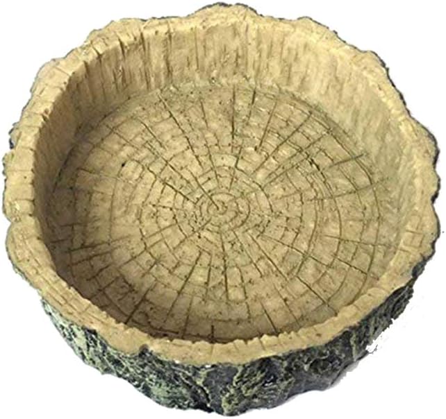 Balacoo Reptile Food Water Dish Reptile Bowl Resin Pets Feeding Plate 10102.5cm