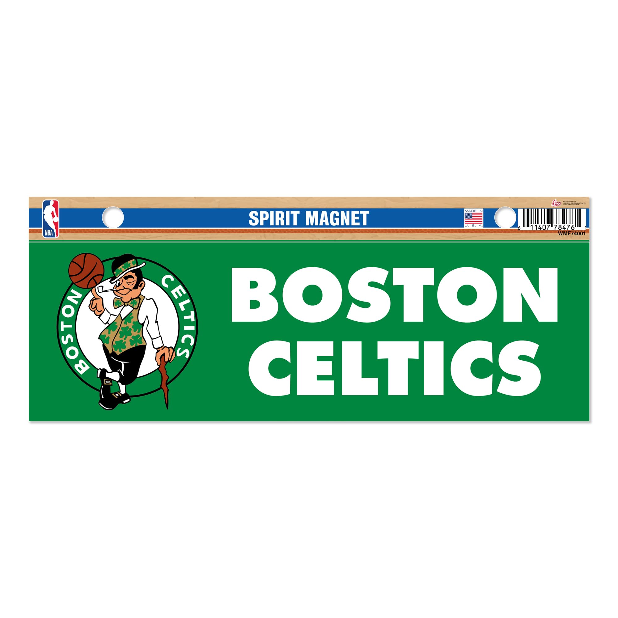 Rico Industries NBA Basketball Boston Celtics 4 x 10 Team Spirit Magnet - Car, Home Décor - Refridgerator, Office, Kitchen