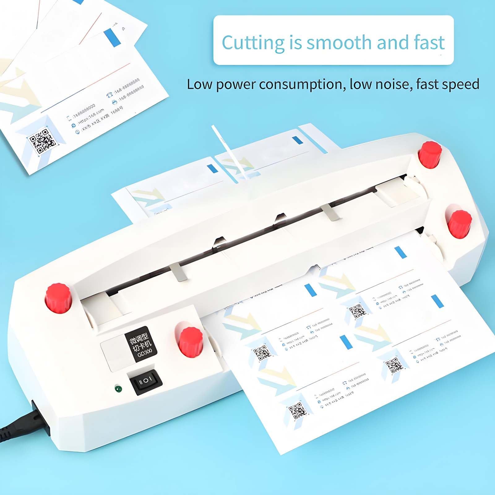 Cortadora eléctrica de tarjetas de visita de alta velocidad, guillotina de papel con alimentación automática para tarjetas de 90x54 mm, corta hojas A4 a tamaño estándar en minutos, cortadora industr