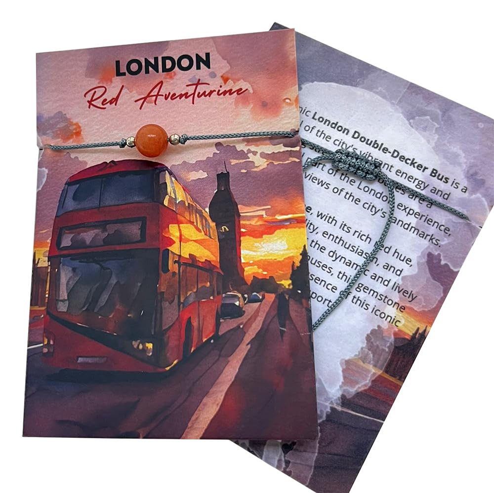 VIE Destination Wristlet, London, Red Aventurine