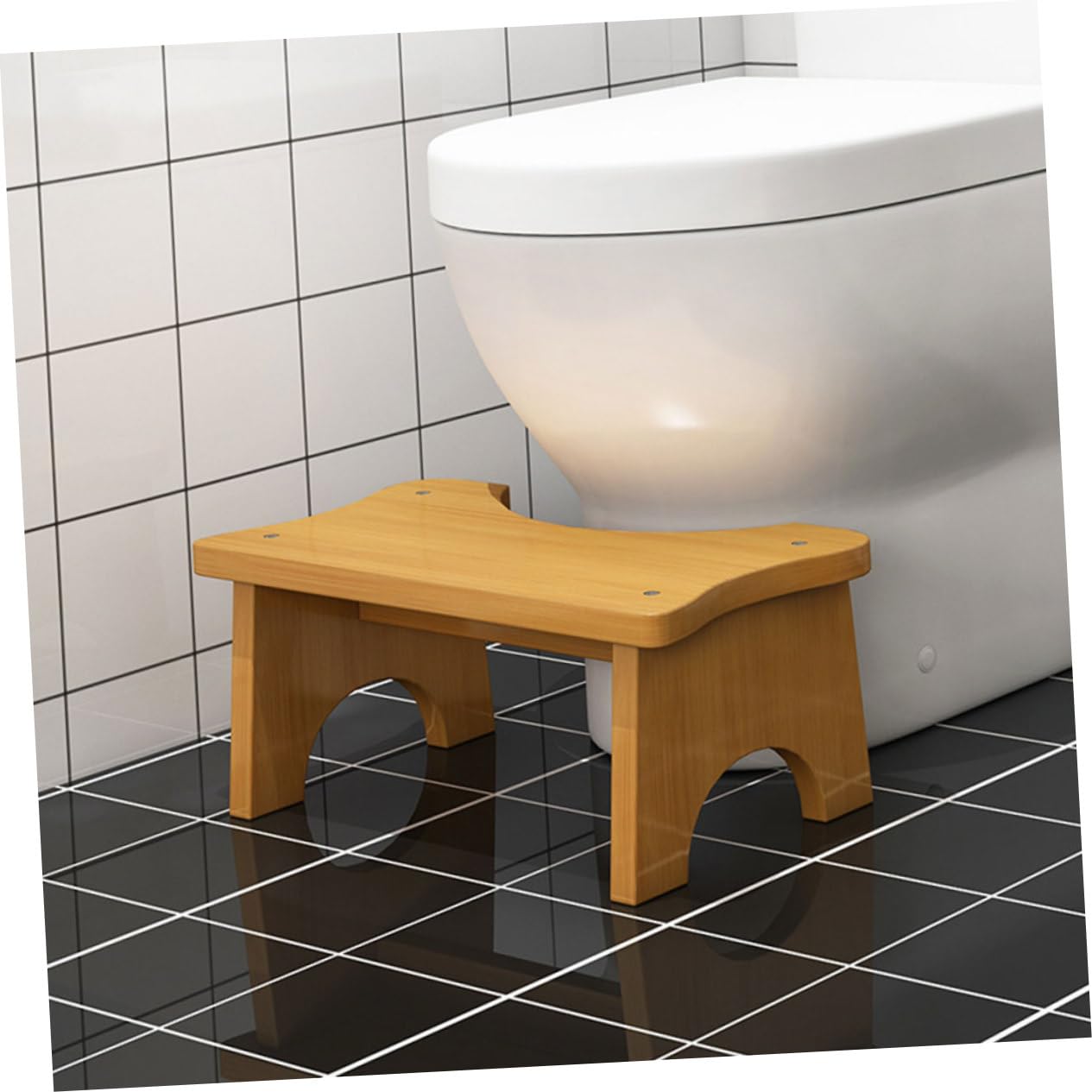 Stabiler und Einfachem Design mit Rutschfester Oberfläche Toilettenhocker Rechteckig Geformt für Badezimmer und Ganze Familie