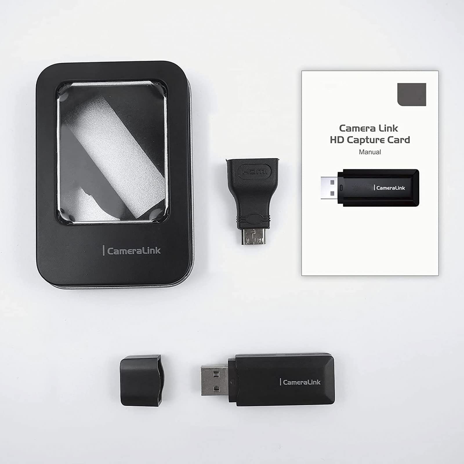 TechSide CAM Link Mini | Tarjeta de Captura de vídeo 2025 HDMI USB Windows 11/10, MacOS Monterey, Big Sur, Android, Linux1080p 60fps DSLR videocámaras (4. (CAM Link 60 fps), Tarjeta de transmisión)