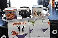 Vista 3 de Boston International Taza de cerámica apta para lavavajillas y microondas, taza de café de Halloween, 12 onzas, caldero