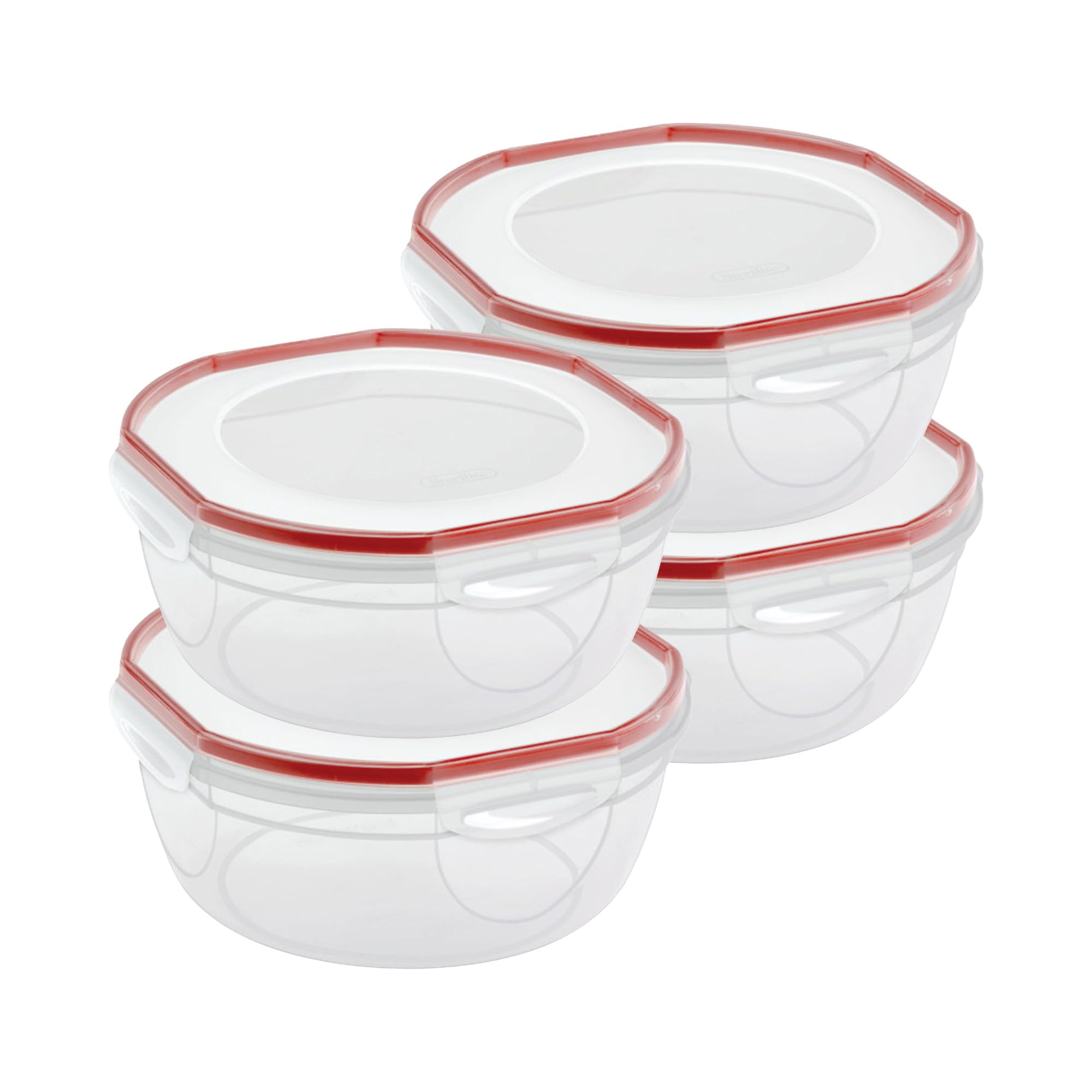 Ultra-Seal Bowl, Large Airtight Food Storage, 4.7 Qt, 4-Pack