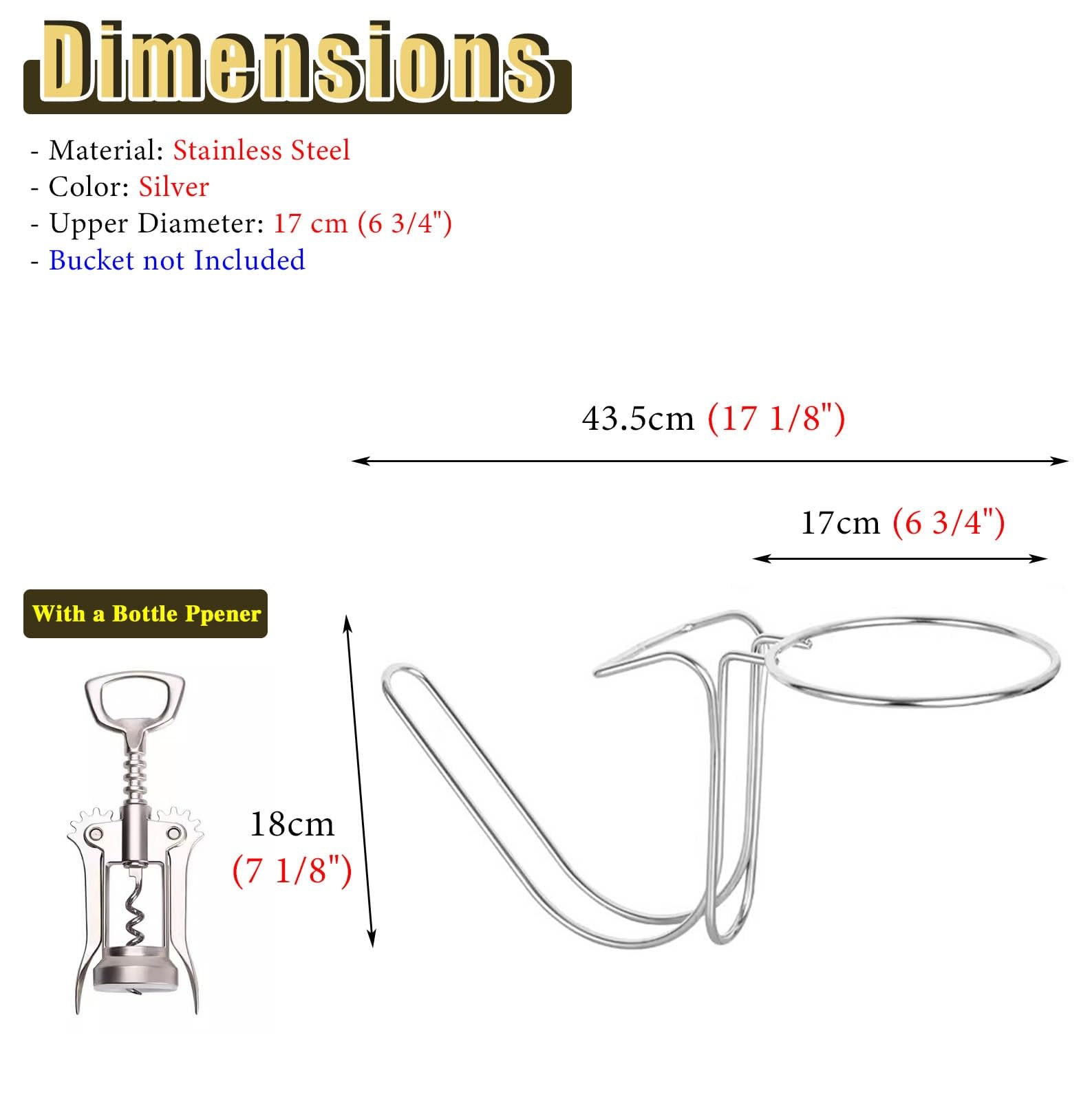 Secchiello per ghiaccio da tavolo con apribottiglie, in acciaio inox, portabottiglie refrigerato per feste, supporto salvaspazio per champagne
