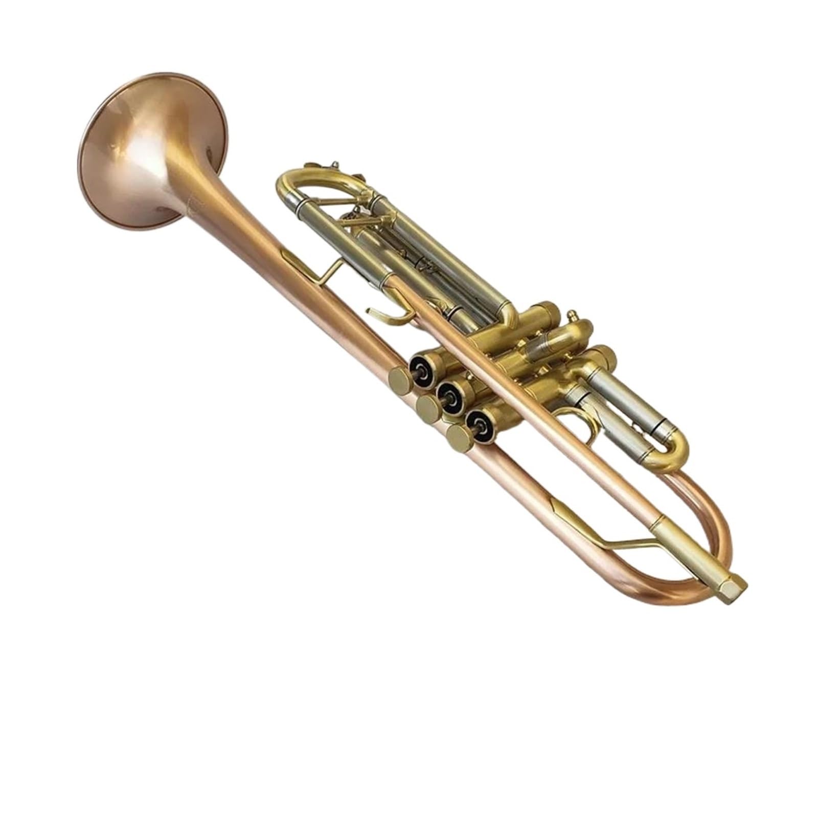 Trąbki Trąbka Z Miedzi Fosforowej Bb B Płaski Mosiądz Malowany Na Złoto Wykwintny Trwały Instrument Z Ustnikiem Rękawiczki Etui Na Pasek