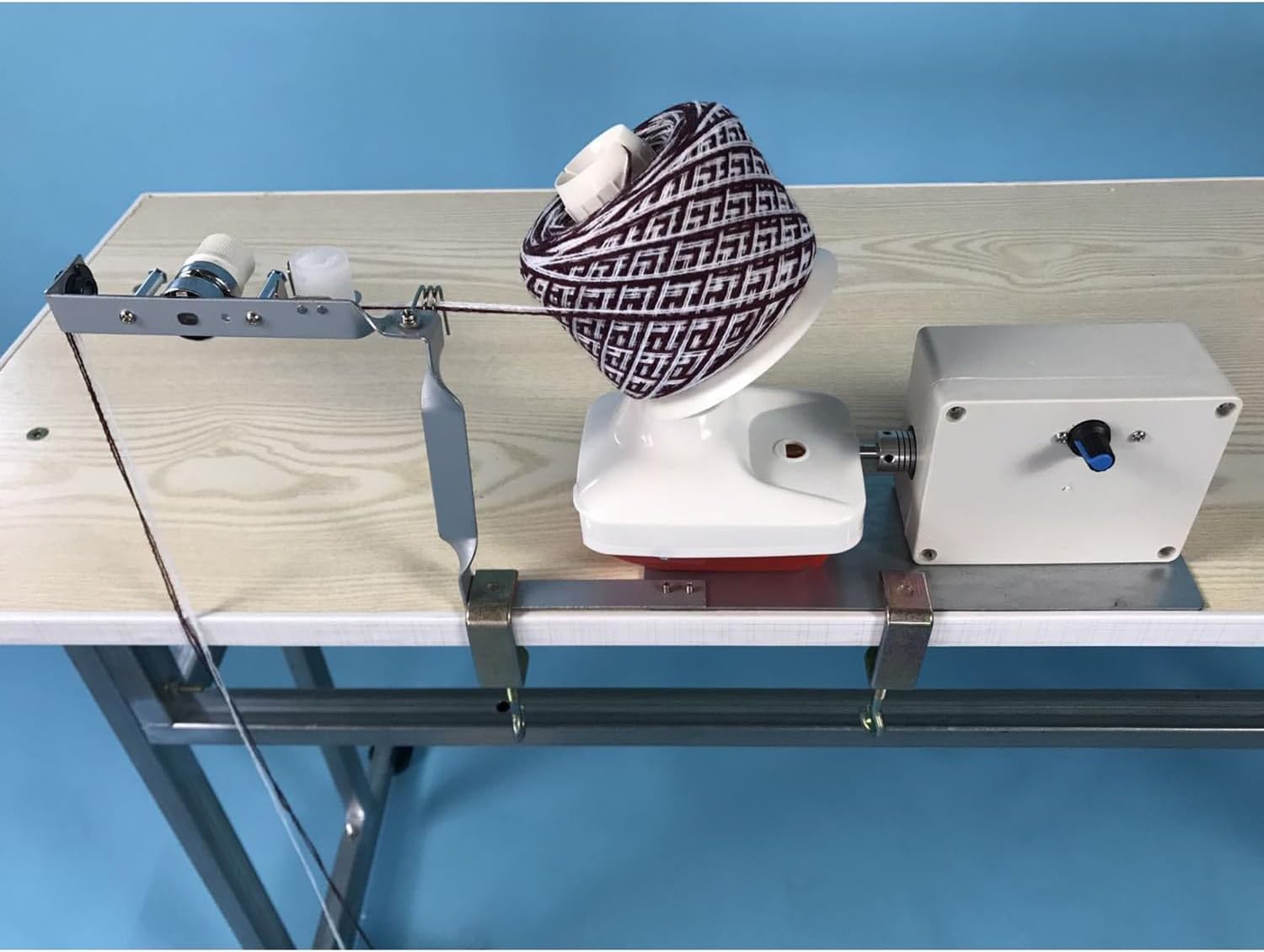 Avvolgitore automatico per gomitoli di filato, capacità 500 g, funzionamento silenzioso, velocità regolabile per lana, cotone, nylon, strumento per la lavorazione di filati