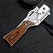 AK47 Flipper Pocket Folding Knife with Push Button Lock, Stainless Steel Blade, Wooden Handle and Pocket Clip, Portable LED Light Knife for Men's Gift, Camping Survival EDC