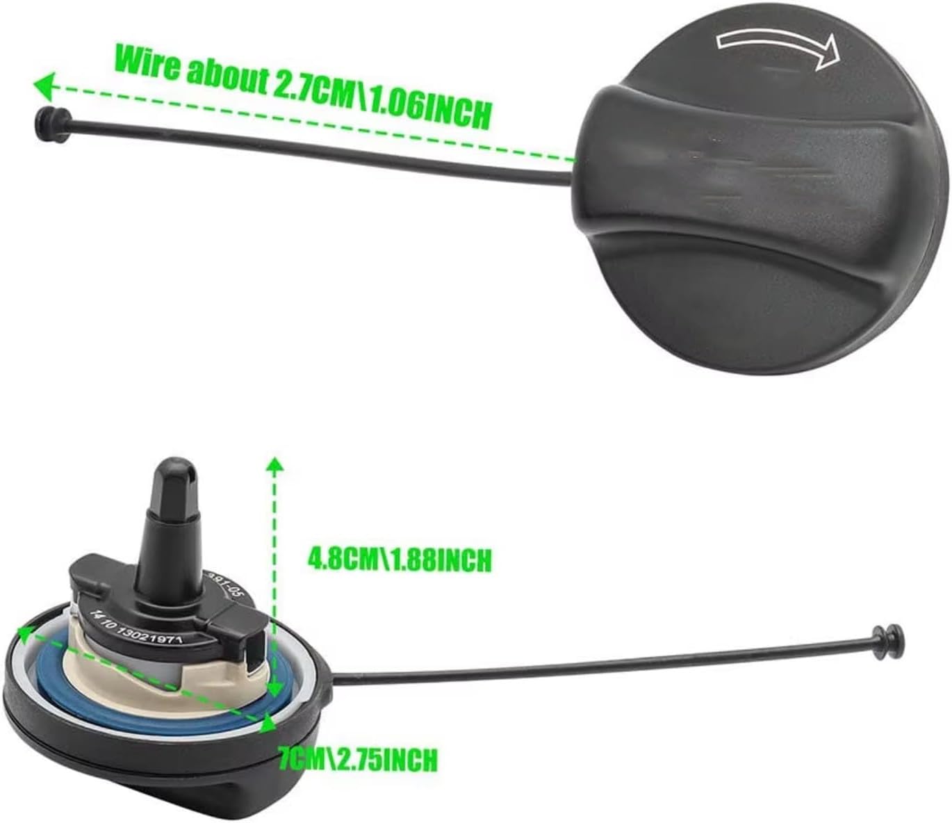 燃料タンクキャップワイヤー Compatible With Mini For Cooper 2002-2018 For Countr