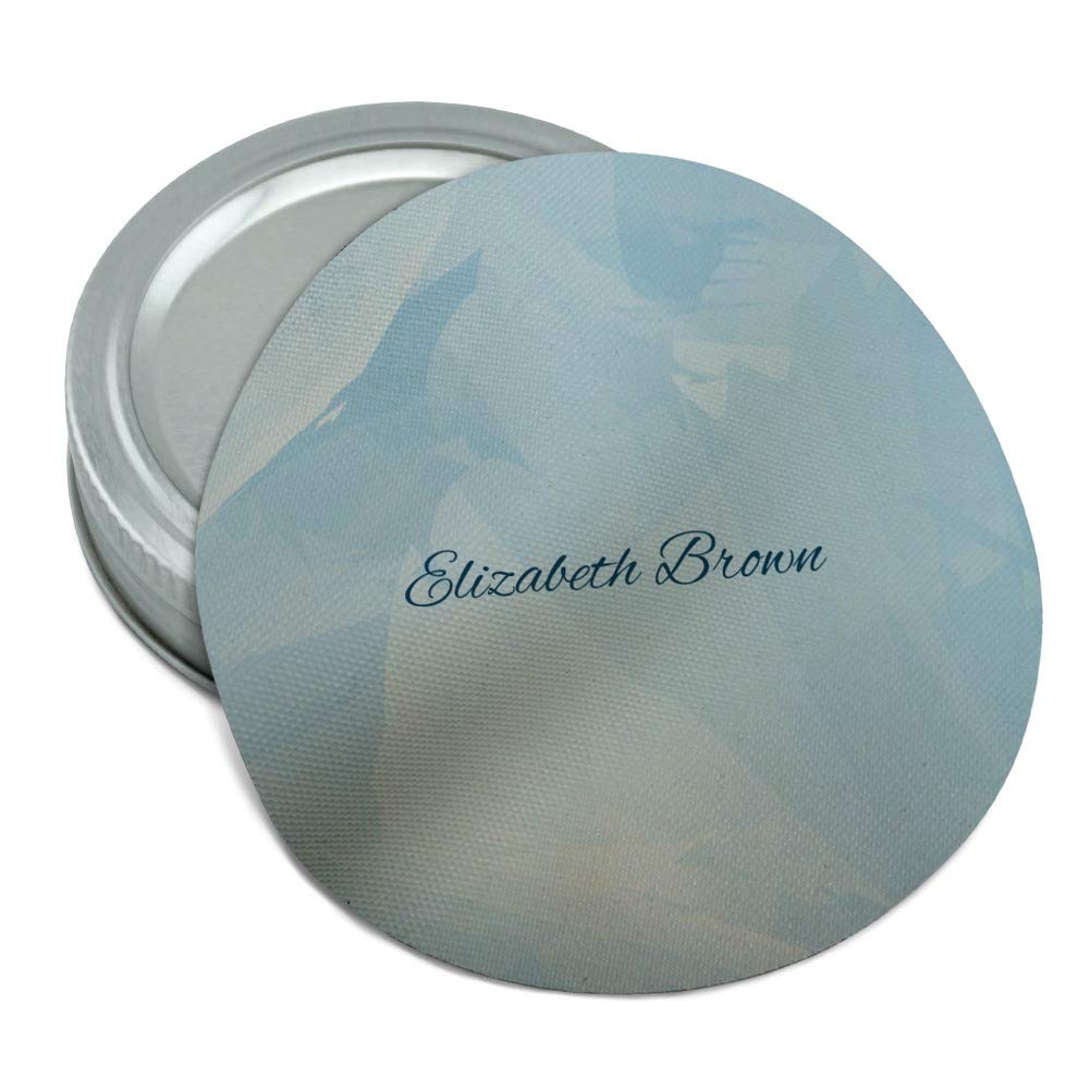 Personalized Custom Blue Watercolor Background 1 Line of Text Round Rubber Non-Slip Jar Gripper Lid Opener