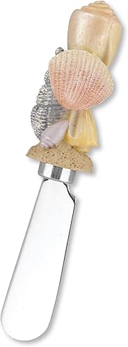 Miniatura 5 de Cuchillos esparcidores de queso y mantequilla, mango de resina pintado a mano con hoja de acero inoxidable, juego de esparcidor de queso multiusos