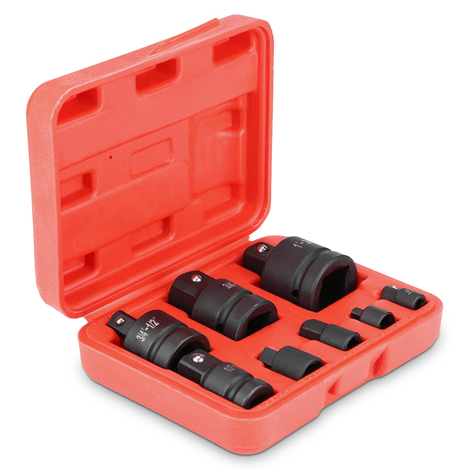 8-teiliges Adapter-Set: Bohrmaschine → Schlagschrauber, 1/4" 3/8" 1/2" Antrieb, Chrom-Vanadium-Stahl