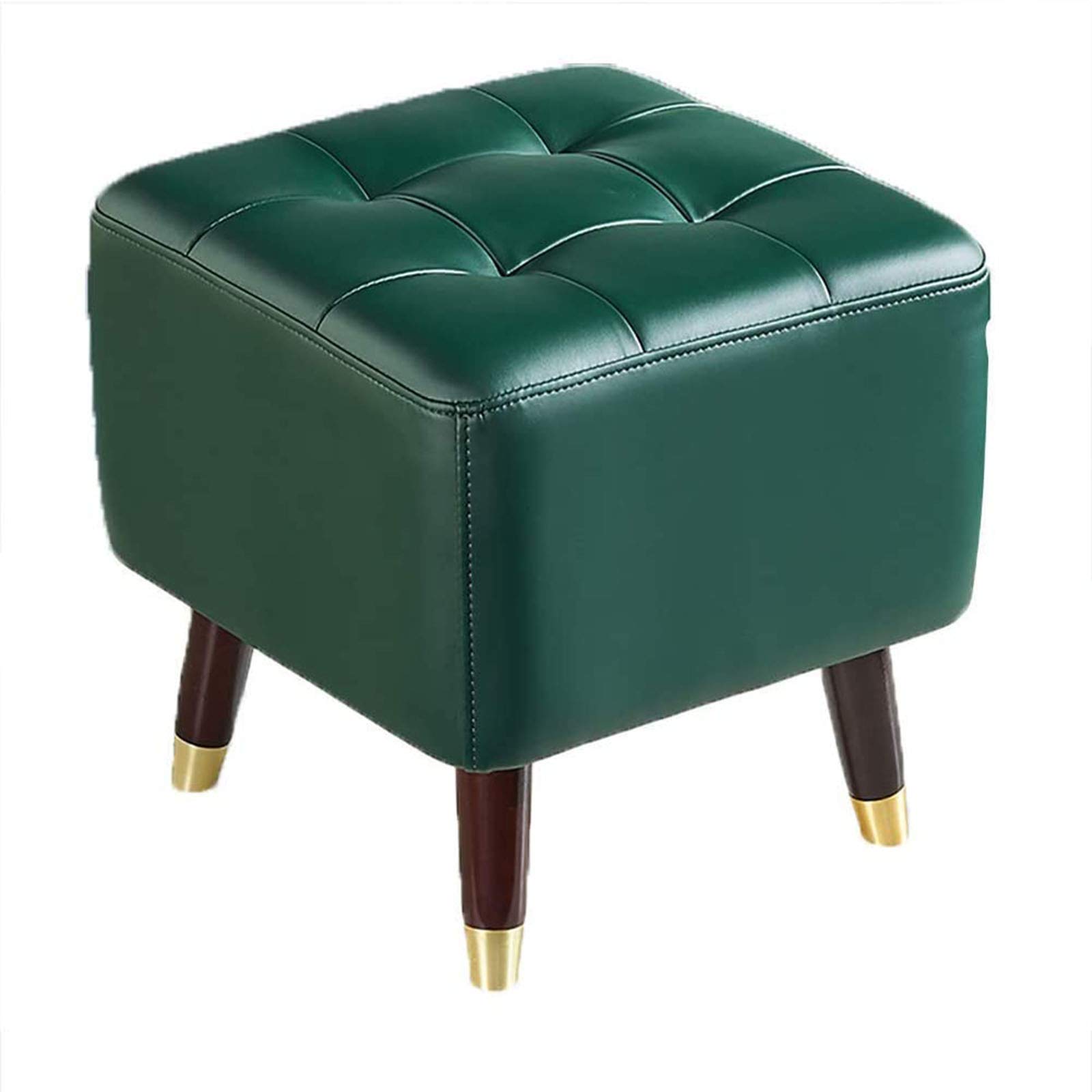Repose-pieds rectangulaire en cuir PU, tabouret compact facile à nettoyer