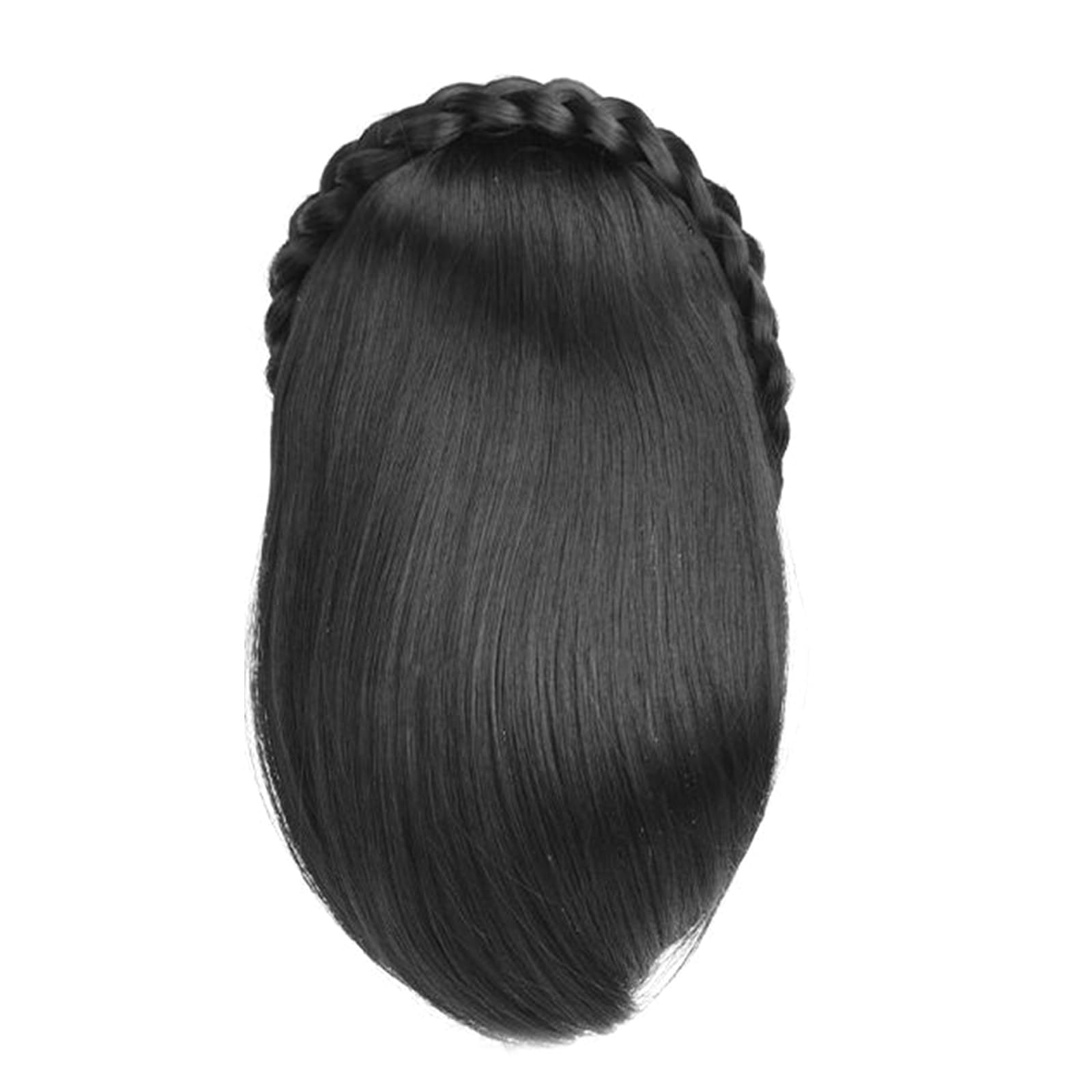 Maxtonser Girls Headband with Wigs Hair Extensions Casual Hairpiece for Holiday Photography Elegant Straight Hair Extensions