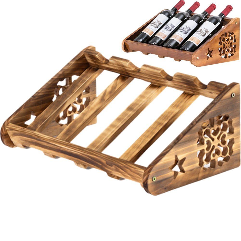 Support de stockage de vin en bois Sanfly : un écrin rustique durable pour vos bouteilles