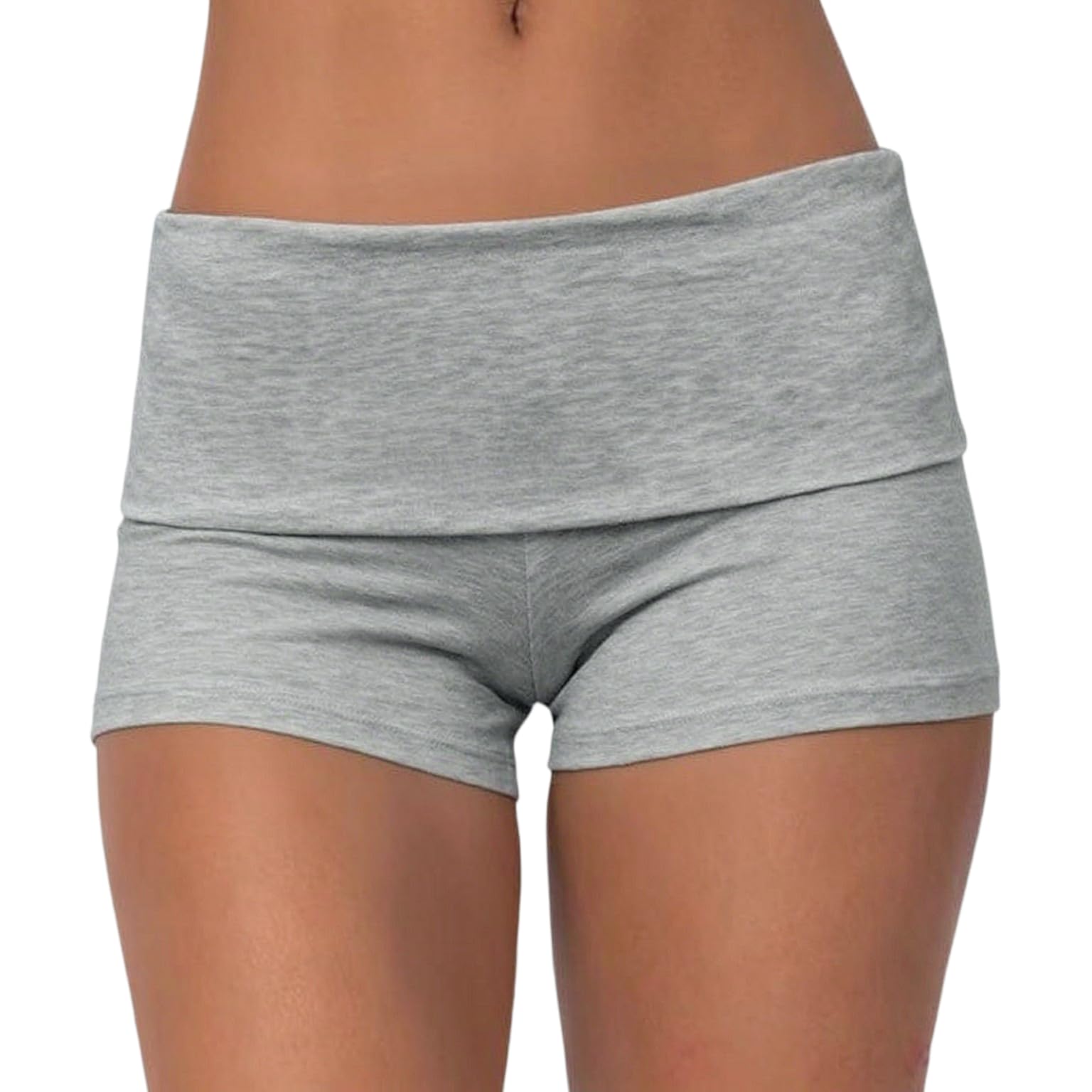 Women Fold Over Mini Shorts Y2K Lounge Pajama Bottoms Low Rise Booty Shorts