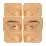 ATOMUS 3 Pairs Tattoo Practice Skin for Eyebrows Eyeliner 3D Permanent Makeup Silicone Fake Skin Microblading Supplies for Beginners and Experienced Artists