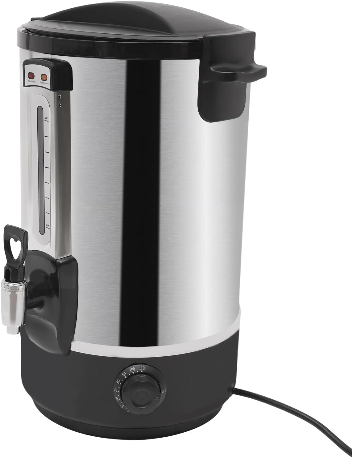 13l/3.4Gal Double-Layer Stainless Steel Electric Water Bucket, 110V Electric Hot Coffee Maker, 86-230°f Adjustable Temperature Commercial Electric Water Dispenser for Home, Party, Office, Wedding