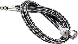 2個 ステンレス製編込み給水ホース フレキシブル 温冷水対応 キッチン洗面所用 漏れ防止 取り付け簡単 耐久性配管接続ホース