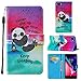 Produktbild Miagon Lanyard Brieftasche Etui für iPhone SE 2020,Niedlich Lustig Panda Entwurf Pu Leder Magnetverschluss Weich Innere Buchstil Schutzhülle Klapphülle mit Standfunktion