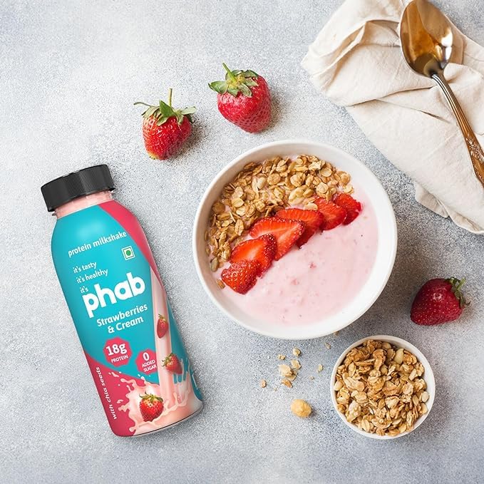 Image of Phab Assorted Protein Milkshakes(200Ml, Pack Of 24)With 18G Protein & No Added Sugar|Gluten-Free & Gut-Friendly, Trans Fat Free|Rich Source Of Fibre & Pre-Biotics|Healthy & Delicious Protein Shake