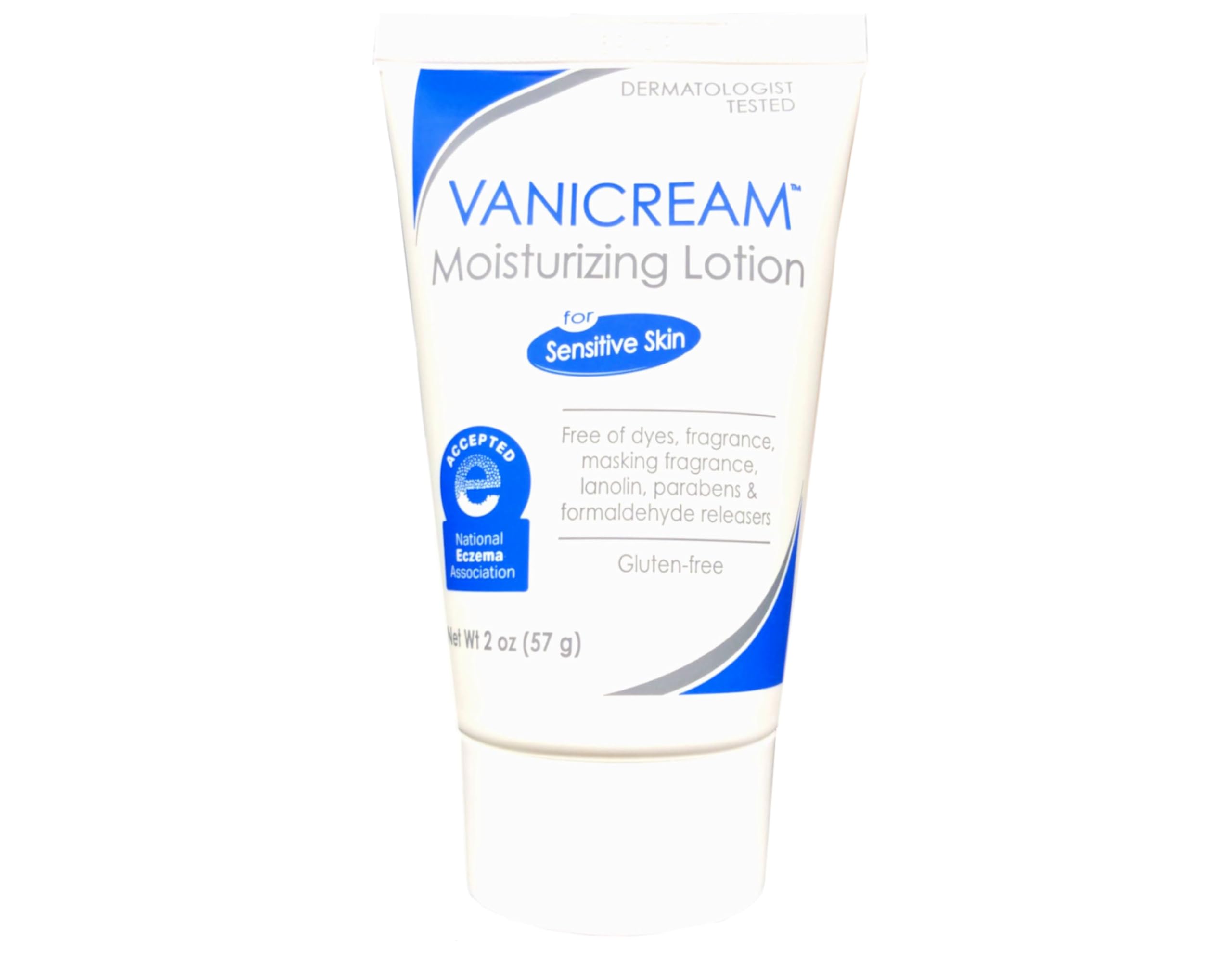 VanicreamMoisturizing Lotion | For Sensitive Skin | 2 Ounce (Pack of 12)