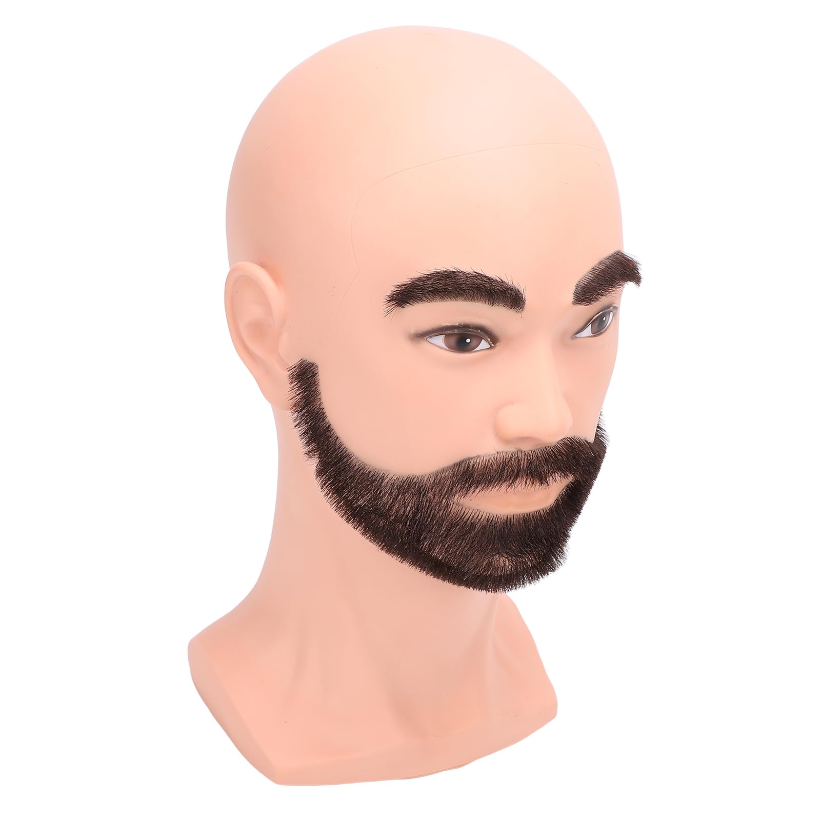 Cabeza de maniquí con barba hombre para entrenamiento corte peluquería en PVC