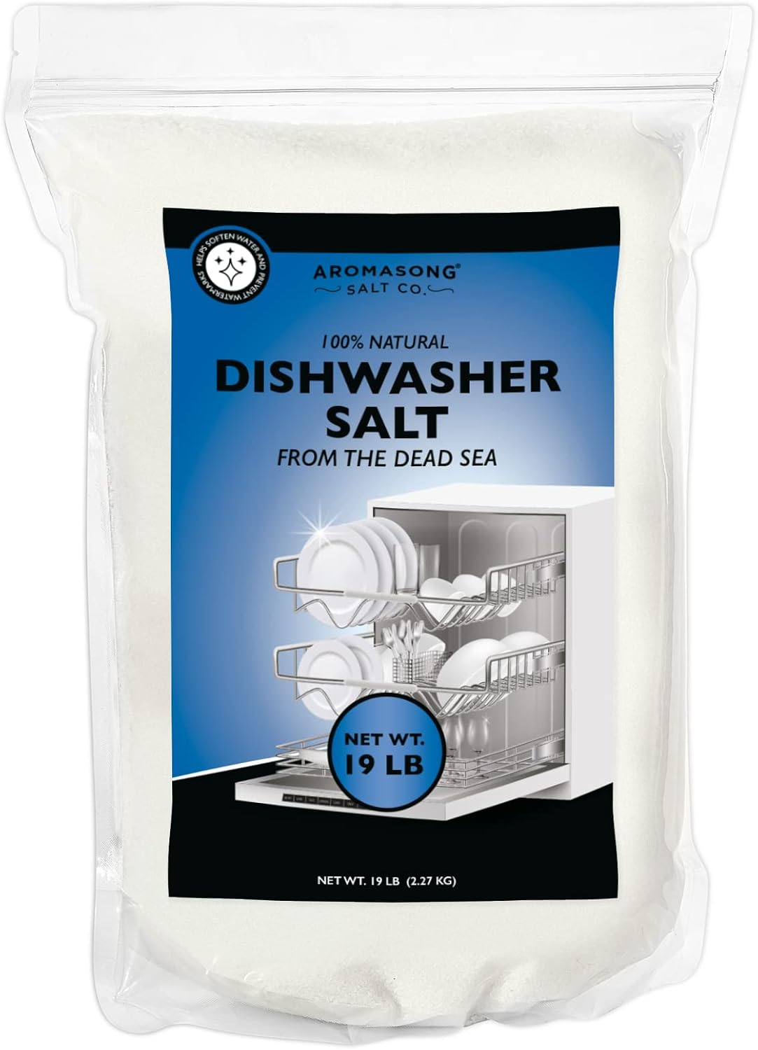 Aromasong Dishwasher Salt 19 LB 100 Natural Water