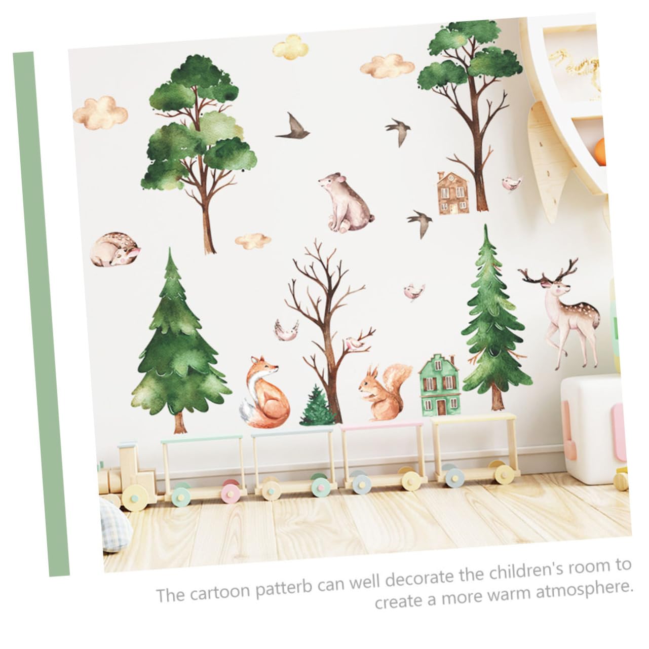 PRETYZOOM 5 Pezzi Autoadesivo Della Parete Foresta Arredamento Camera Dei Bambini Decalcomanie Della Parete Buccia E Decalcomanie Della Decorazione Per La Casa Fai Da Te