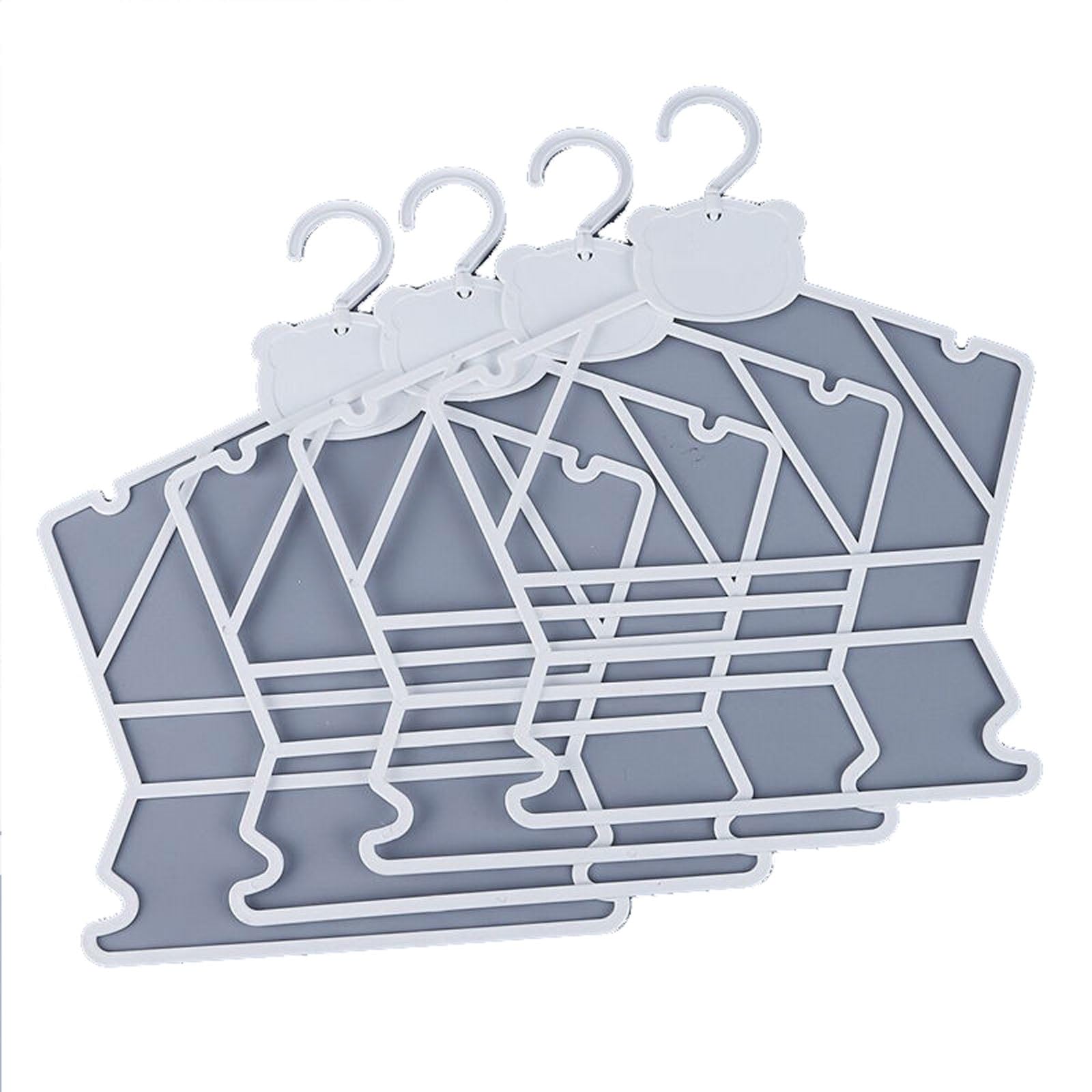 White Hanger Set Space Saving Plastic Storage Rack Clothing Coat hanger