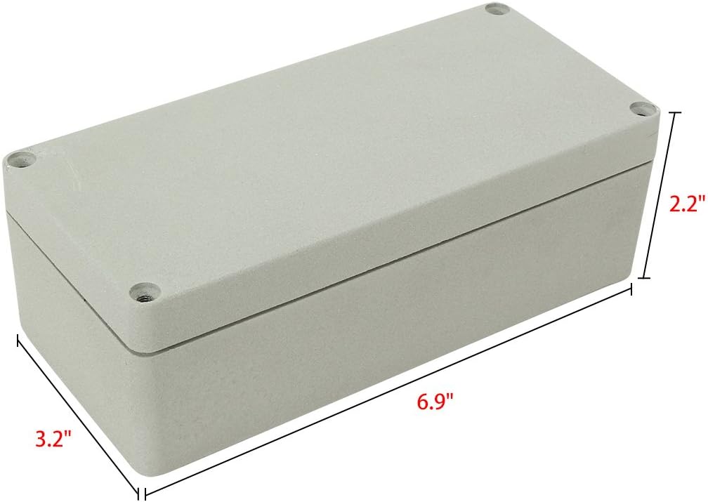 6.9"x3.2"x2.2"(175mmx80mmx56mm) Aluminum Transmission Junction Box Universal Electric Project Enclosure