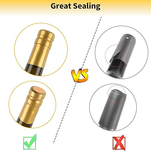 Miniatura 11 de Cápsulas termorretráctiles de PVC, 120 tapas retráctiles de vino, 3 cápsulas de botellas de vino de colores, tapas retráctiles para bodegas Cápsulas