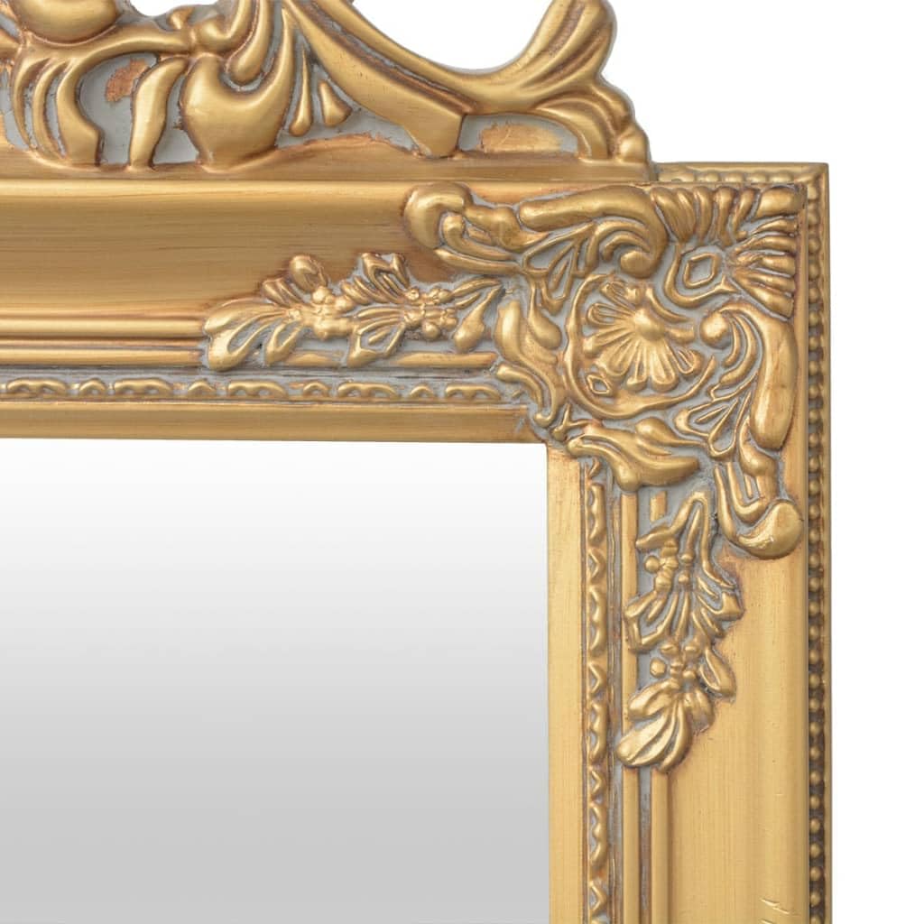 vidaXL Miroir sur Pied - Style Baroque - Maison de Campagne Antique - 160 x 40 cm - Doré