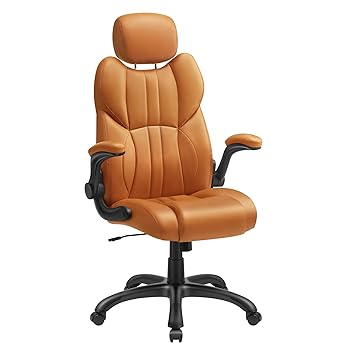 SONGMICS Ergonomic Gaming Chair, Caramel Brown