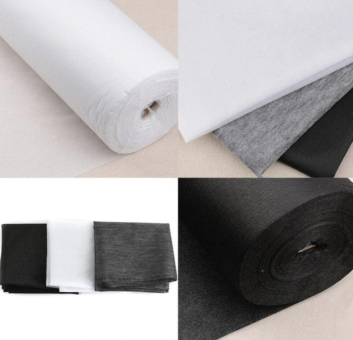 Iron On Fusible Interfacing Light, Medium Or Heavy Weight 100cm Wide