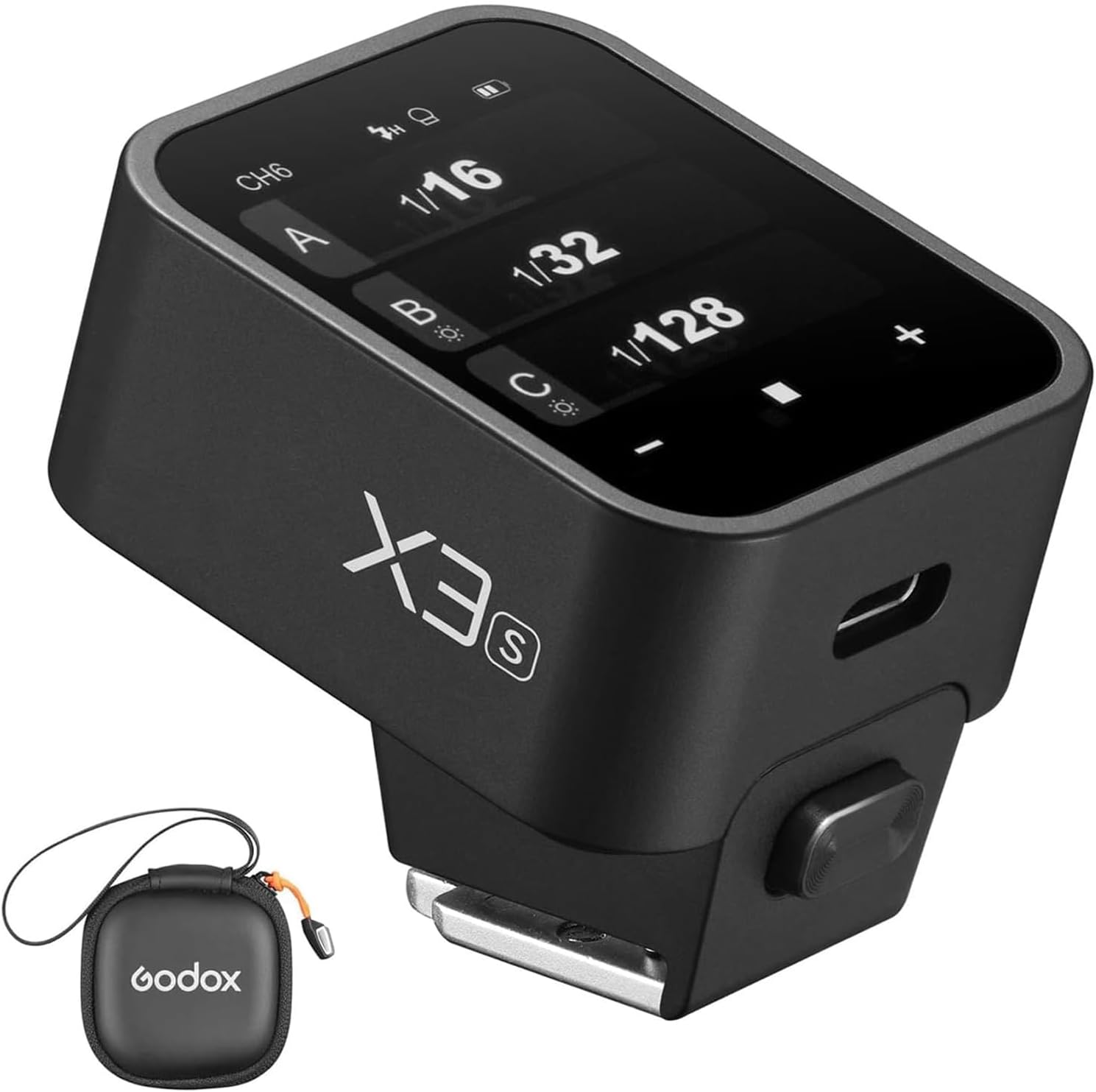 Godox X3S Wireless Flash Trigger for Sony Camera, 2.4G X System X3 S Transmitter, Support Touchscreen Auto TTL/Manual/HHS/Multi Flash, Built-in Battery