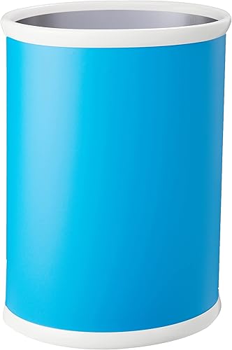 Kraftware Fun Colors - Papelera ovalada, 14 pulgadas, color azul proceso