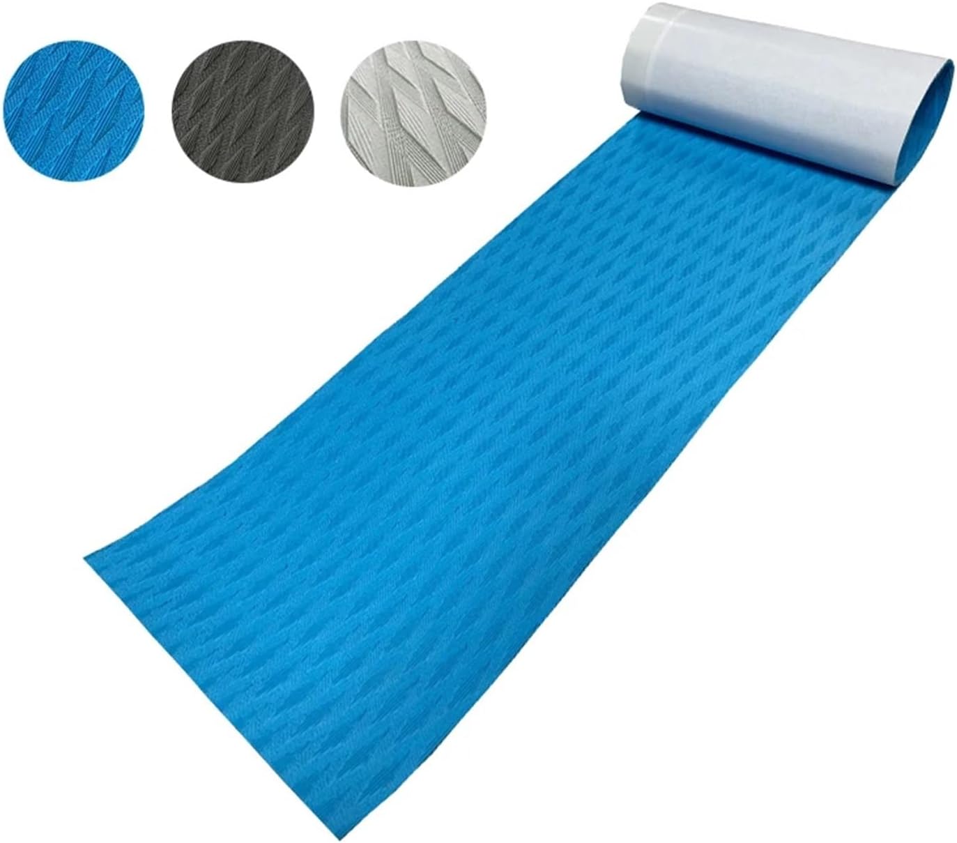 120 * 30cm Surfboard Traction Pads EVA Foam Non Slip Diamond Grip Mat Skateboard Skimboard Trimmable Sheet Motorboat Stair(Light Grey)